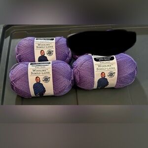 Woolike Yarn in Lavender, 3 Skein Set